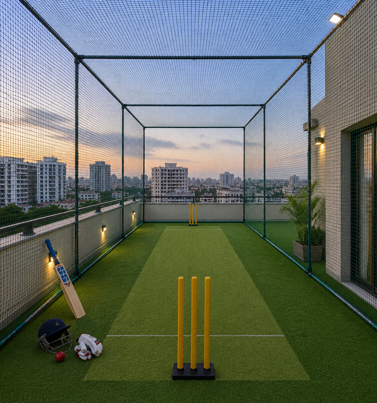 Cricket Practice Net Setup